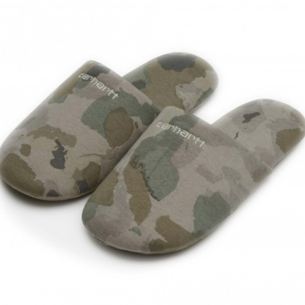 Carhartt WIP Script Embroidery Slippers - Camo, Size L